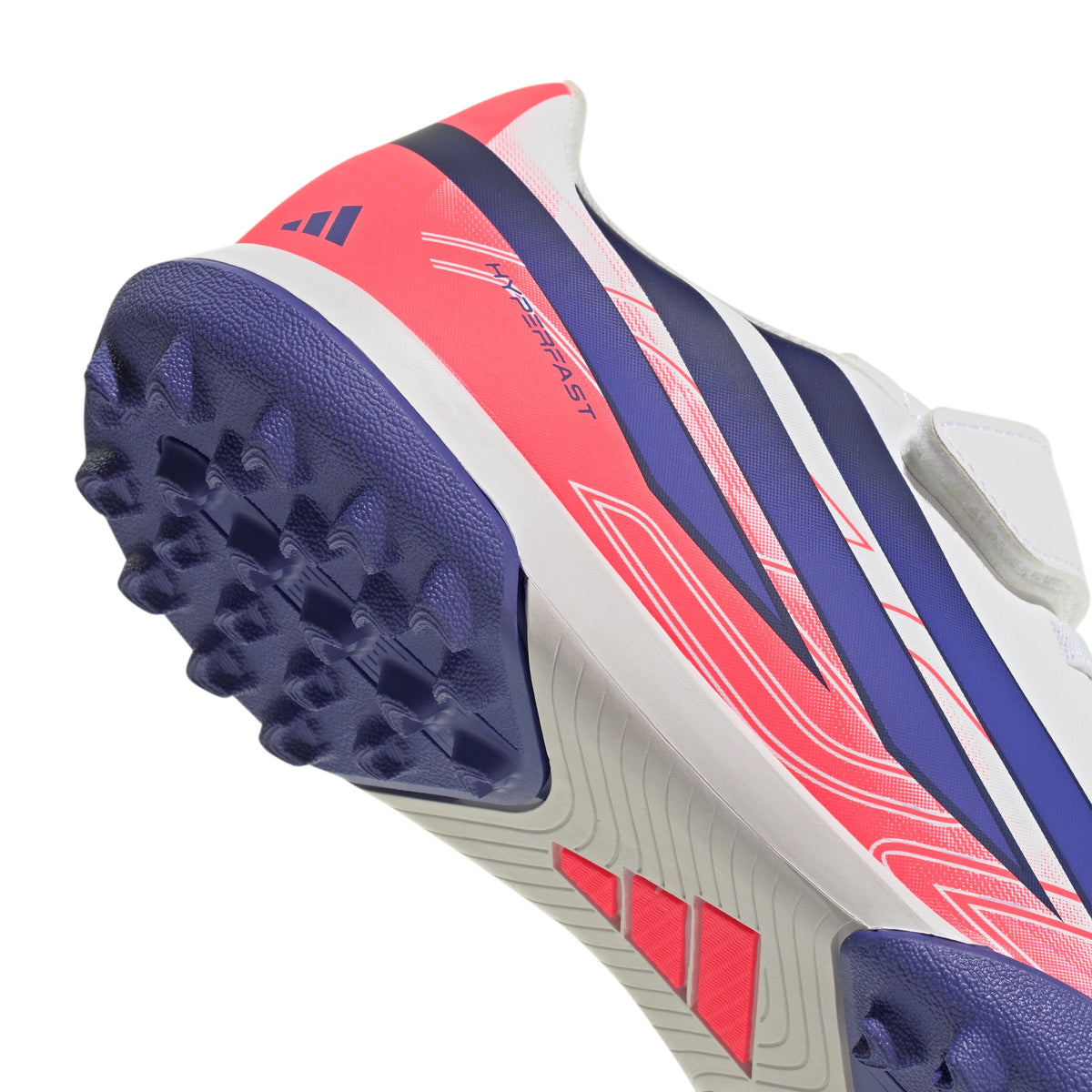 2026 New Arrival adidas F50 Hyperfast Club Hook & Loop Turf Youth Soccer Cleats - White/Purple wholesalehk.shop