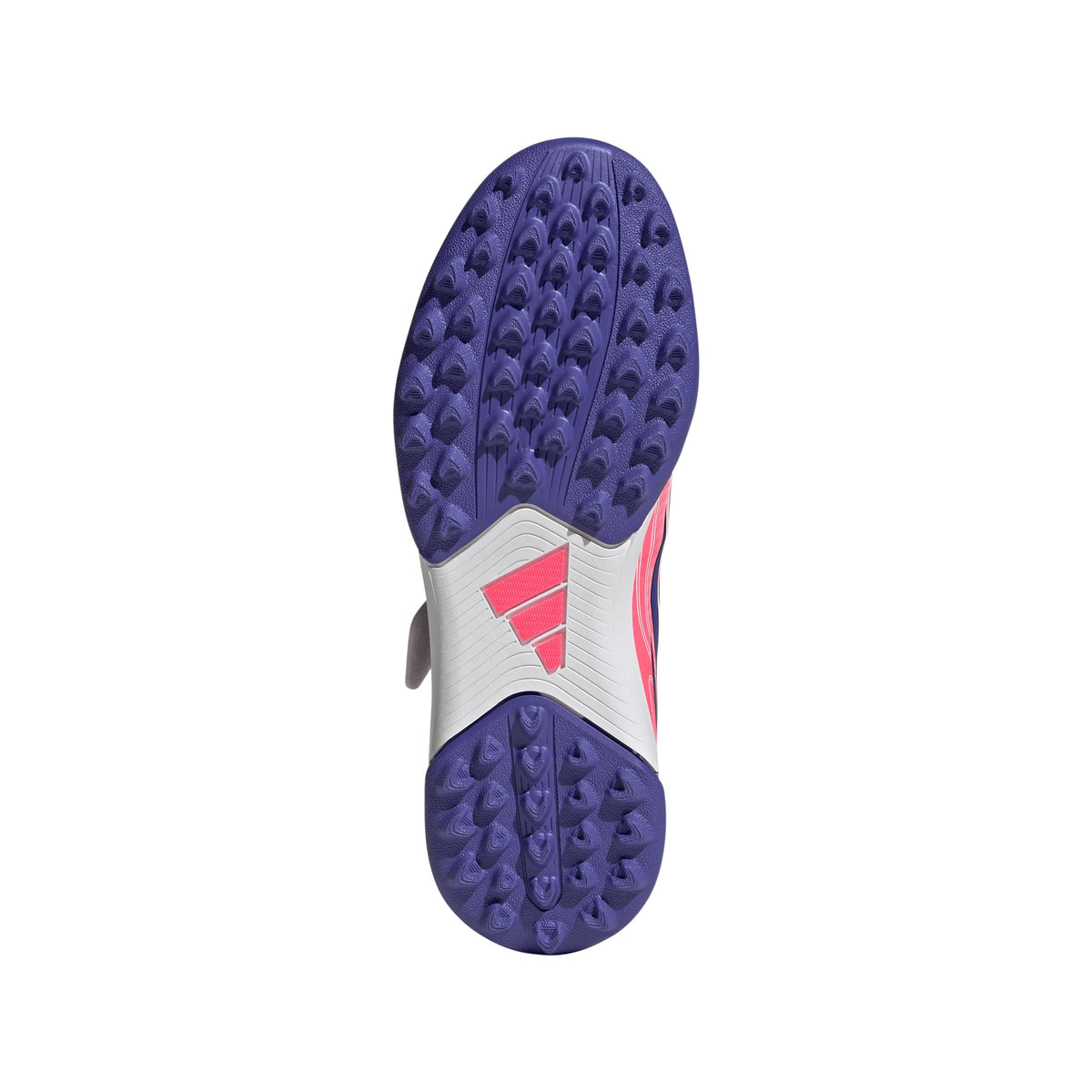 2026 New Arrival adidas F50 Hyperfast Club Hook & Loop Turf Youth Soccer Cleats - White/Purple wholesalehk.shop