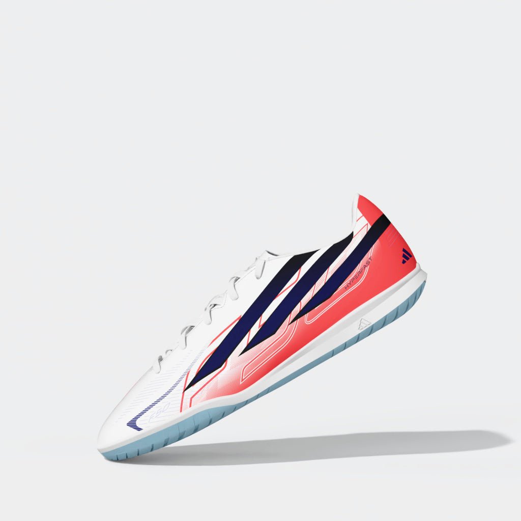 2026 New Arrival adidas F50 Hyperfast Club Indoor Youth Soccer Shoes - White/Purple wholesalehk.shop