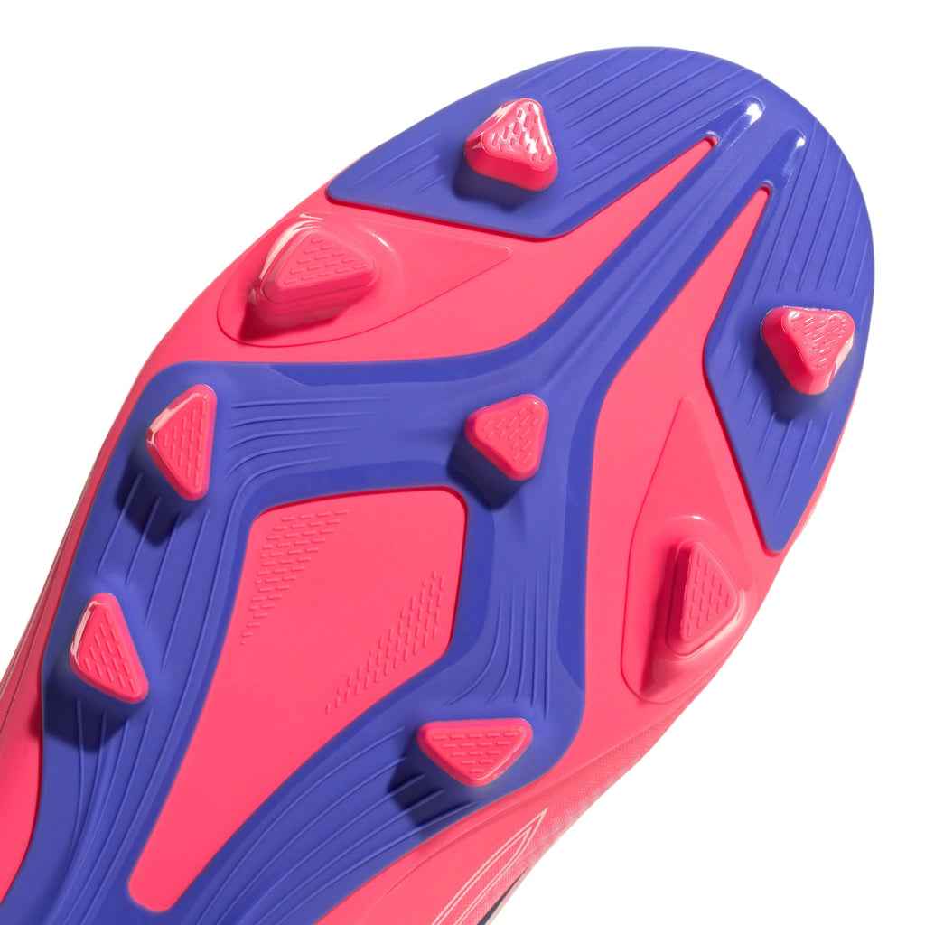 2026 New Arrival adidas F50 Hyperfast Club Velcro Firm Ground/Multi Ground Youth Soccer Cleats - White/Purple wholesalehk.shop