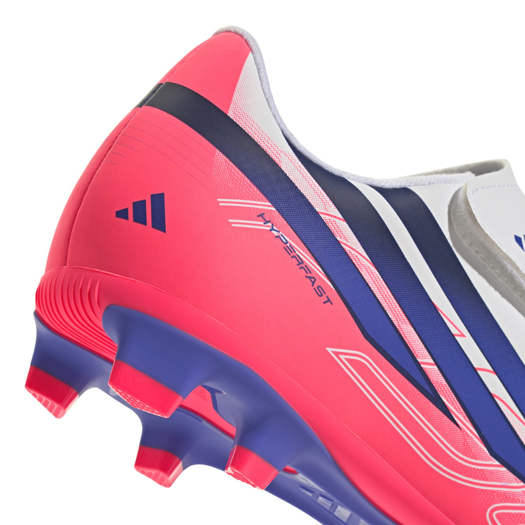 2026 New Arrival adidas F50 Hyperfast Club Velcro Firm Ground/Multi Ground Youth Soccer Cleats - White/Purple wholesalehk.shop