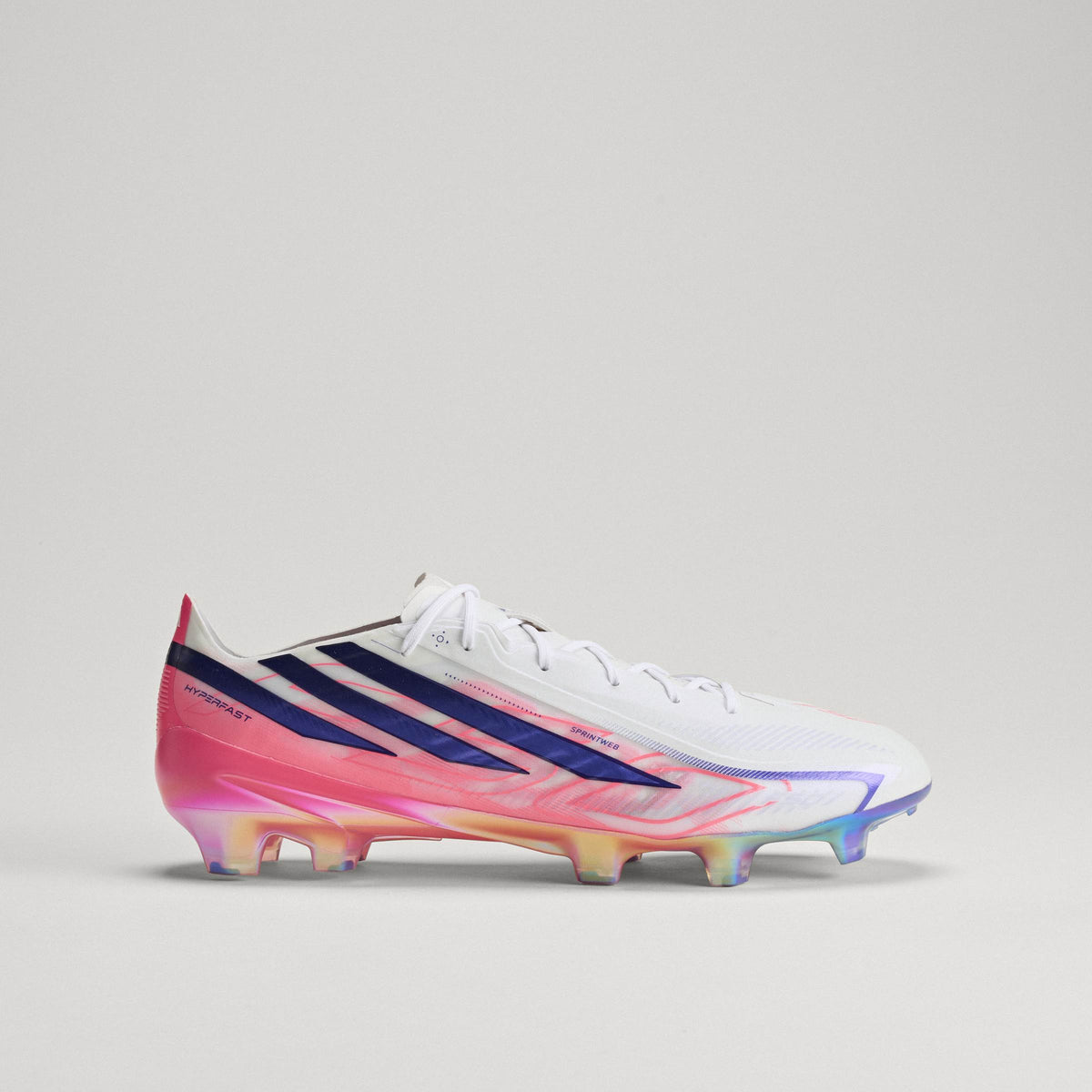 2026 New Arrival adidas F50 Hyperfast Elite Firm Ground Men's Soccer Cleats - White/Solar Turbo/Purple wholesalehk.shop