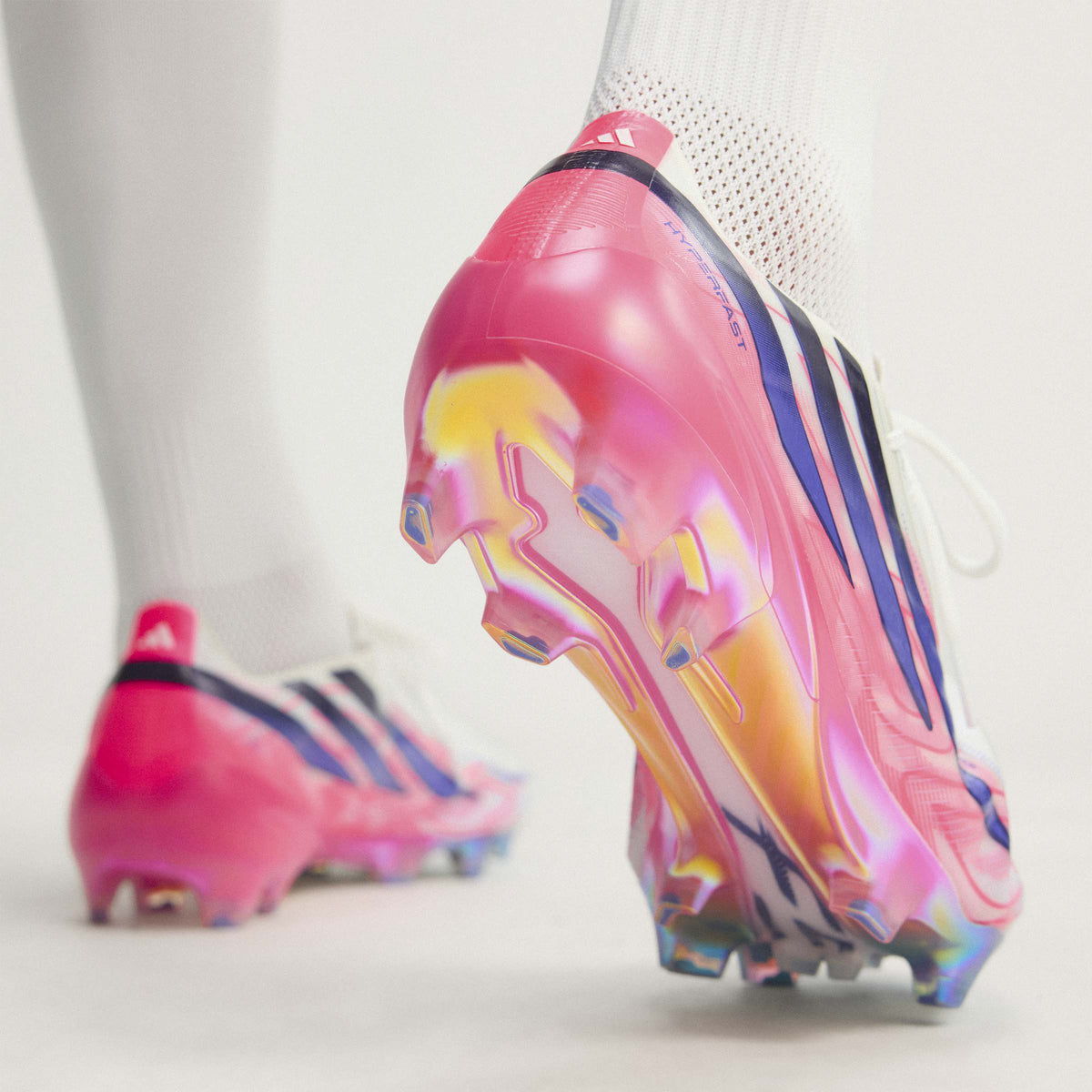 2026 New Arrival adidas F50 Hyperfast Elite Firm Ground Men's Soccer Cleats - White/Solar Turbo/Purple wholesalehk.shop