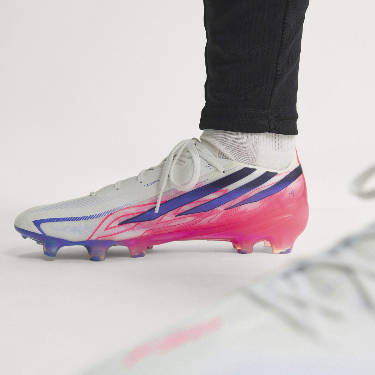 2026 New Arrival adidas F50 Hyperfast Elite Firm Ground Men's Soccer Cleats - White/Solar Turbo/Purple wholesalehk.shop