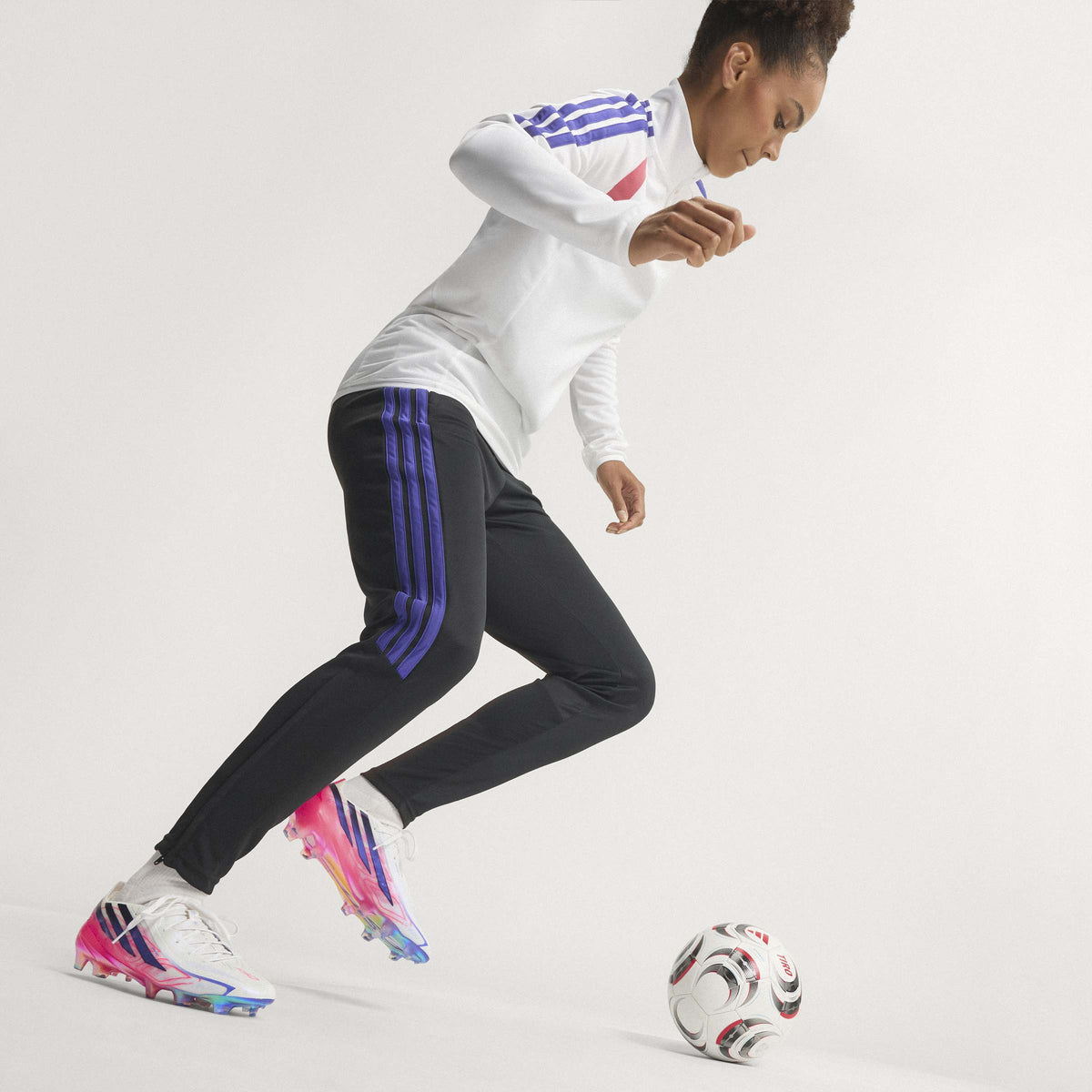 2026 New Arrival adidas F50 Hyperfast Elite Firm Ground Men's Soccer Cleats - White/Solar Turbo/Purple wholesalehk.shop