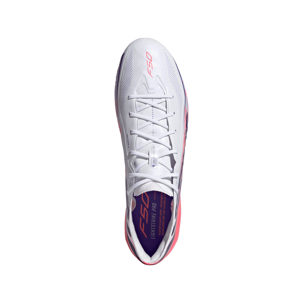 2026 New Arrival adidas F50 Hyperfast Elite Firm Ground Men's Soccer Cleats - White/Solar Turbo/Purple wholesalehk.shop
