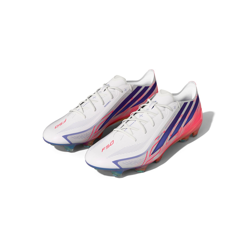 2026 New Arrival adidas F50 Hyperfast Elite Firm Ground Men's Soccer Cleats - White/Solar Turbo/Purple wholesalehk.shop