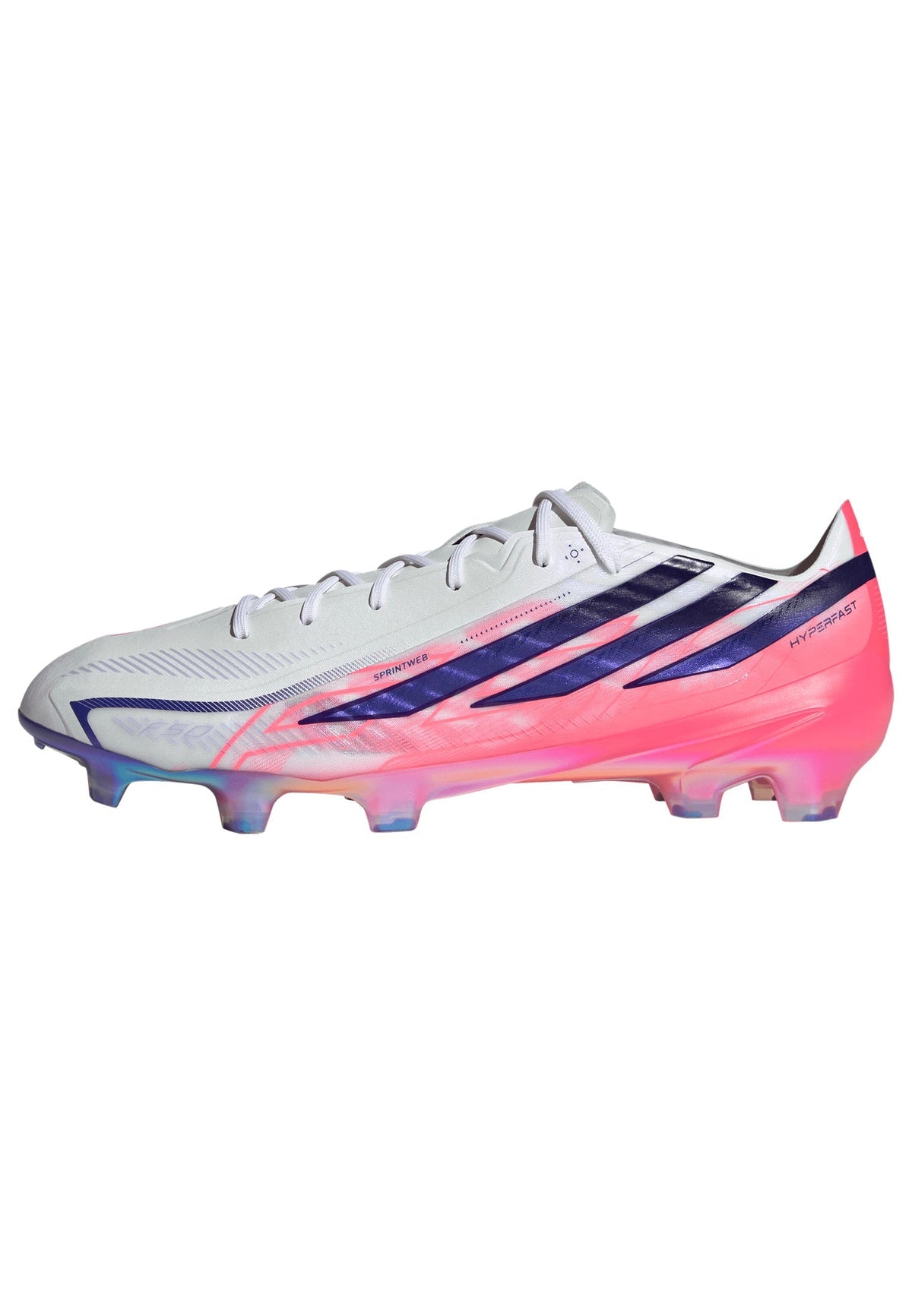 2026 New Arrival adidas F50 Hyperfast Elite Firm Ground Men's Soccer Cleats - White/Solar Turbo/Purple wholesalehk.shop
