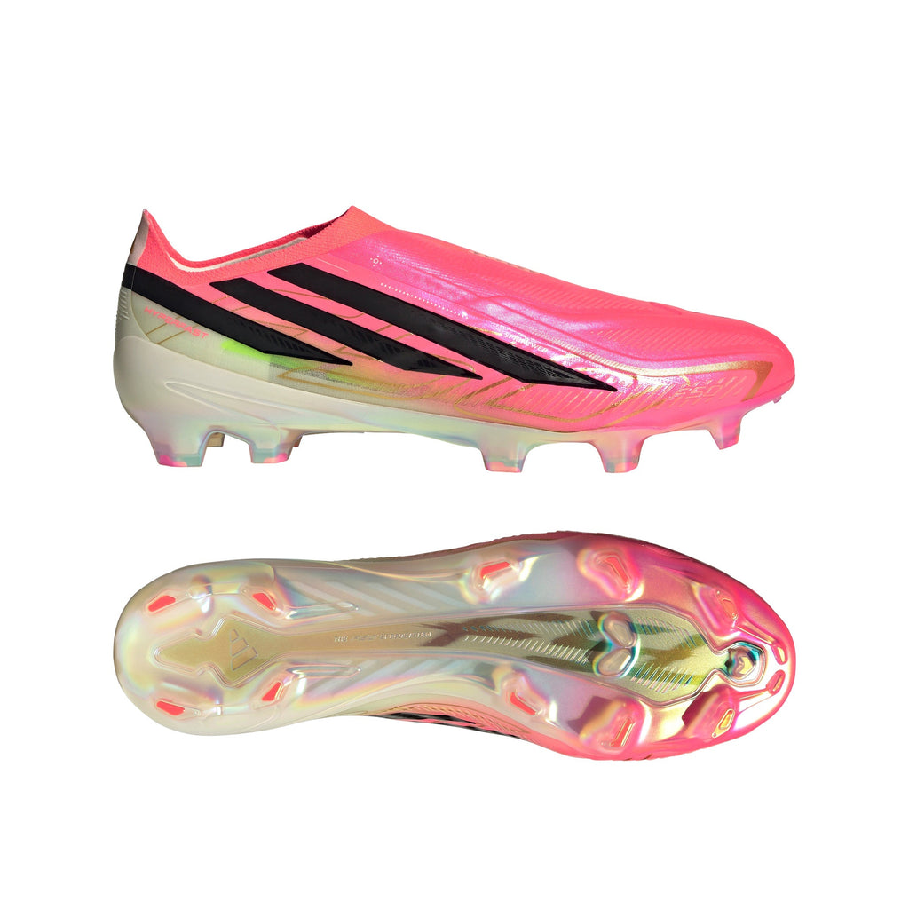 2026 New Arrival adidas F50 Hyperfast Elite Laceless Firm Ground Men's Soccer Cleats - Turquesa/Black/Gold wholesalehk.shop