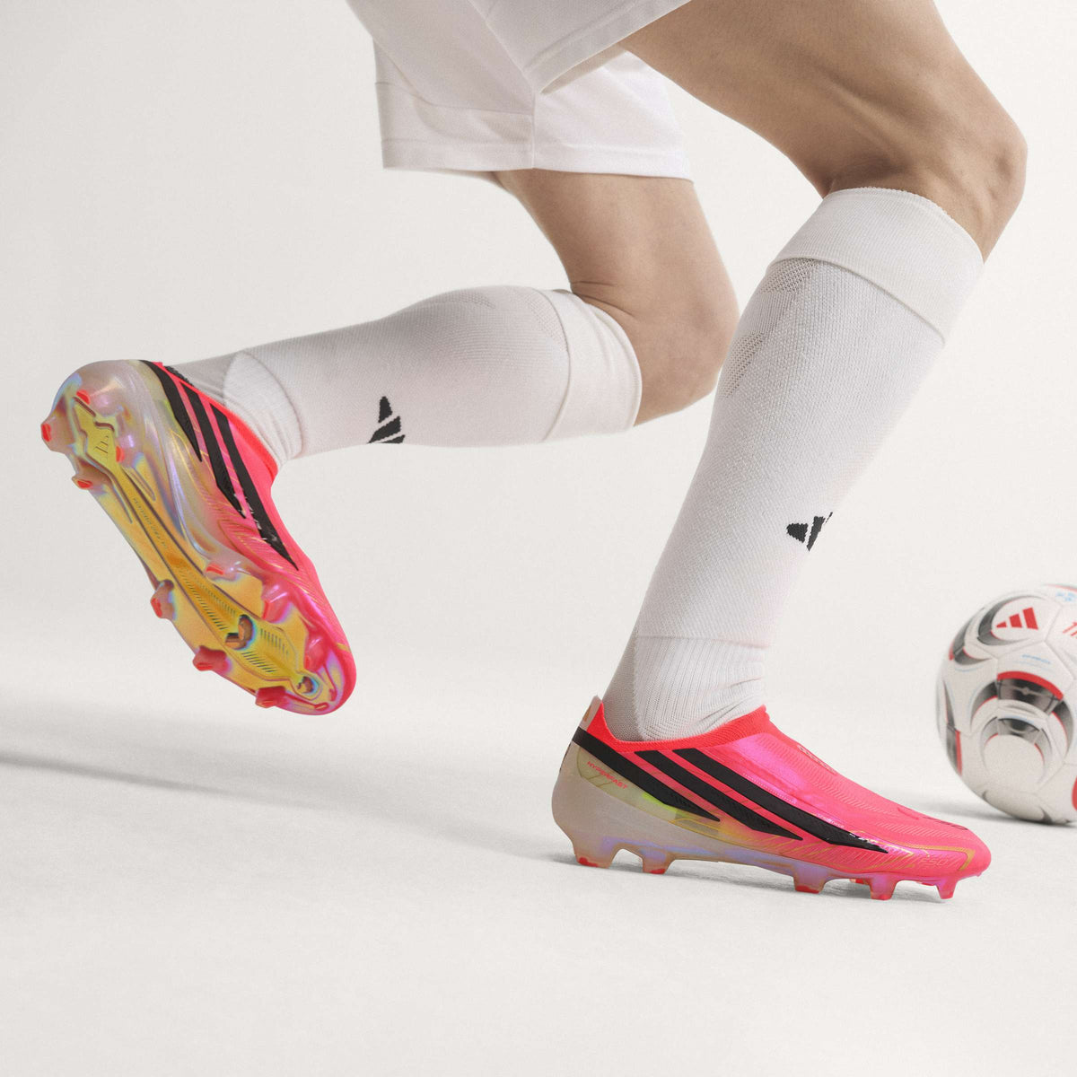 2026 New Arrival adidas F50 Hyperfast Elite Laceless Firm Ground Men's Soccer Cleats - Turquesa/Black/Gold wholesalehk.shop