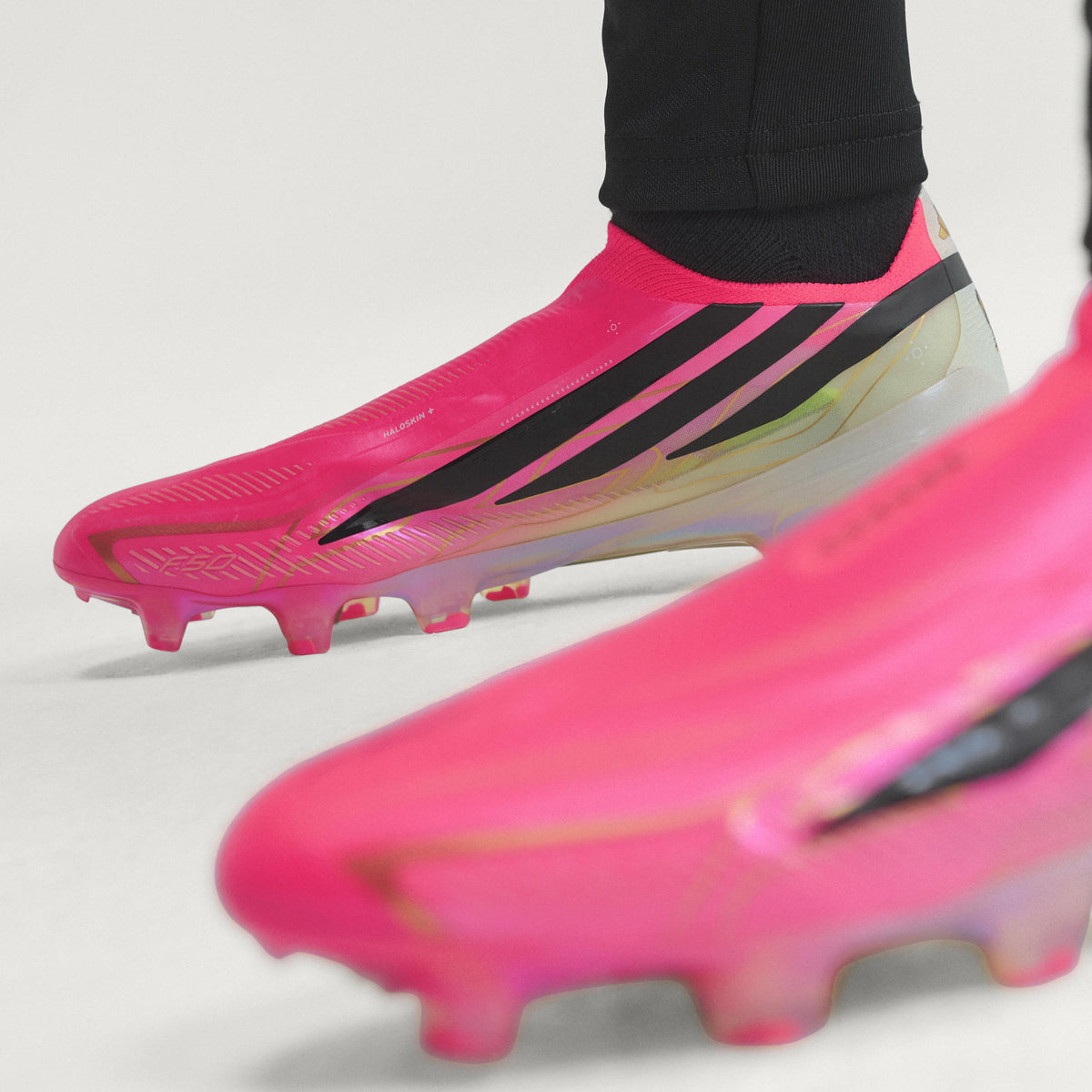 2026 New Arrival adidas F50 Hyperfast Elite Laceless Firm Ground Men's Soccer Cleats - Turquesa/Black/Gold wholesalehk.shop