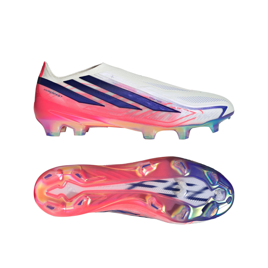 2026 New Arrival adidas F50 Hyperfast Elite Laceless Firm Ground Men's Soccer Cleats - White/Purple wholesalehk.shop