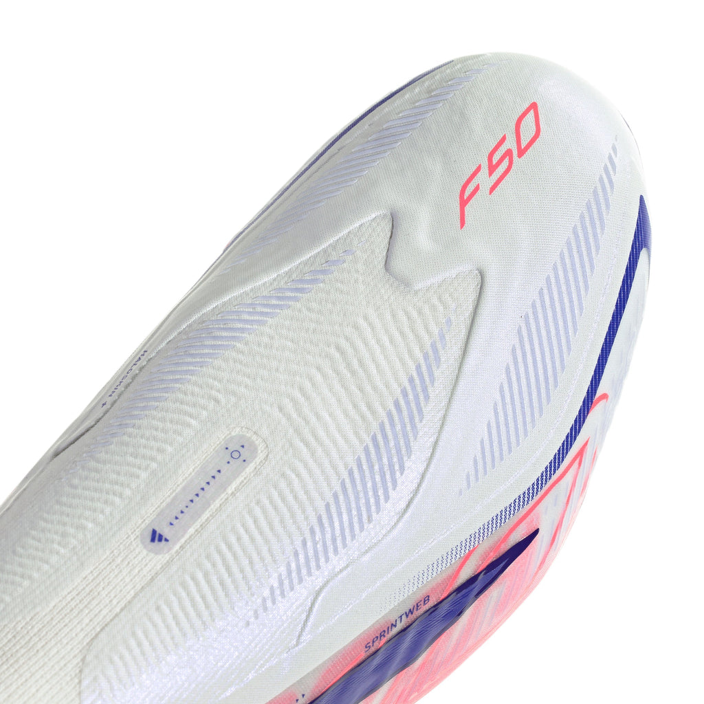 2026 New Arrival adidas F50 Hyperfast Elite Laceless Firm Ground Men's Soccer Cleats - White/Purple wholesalehk.shop