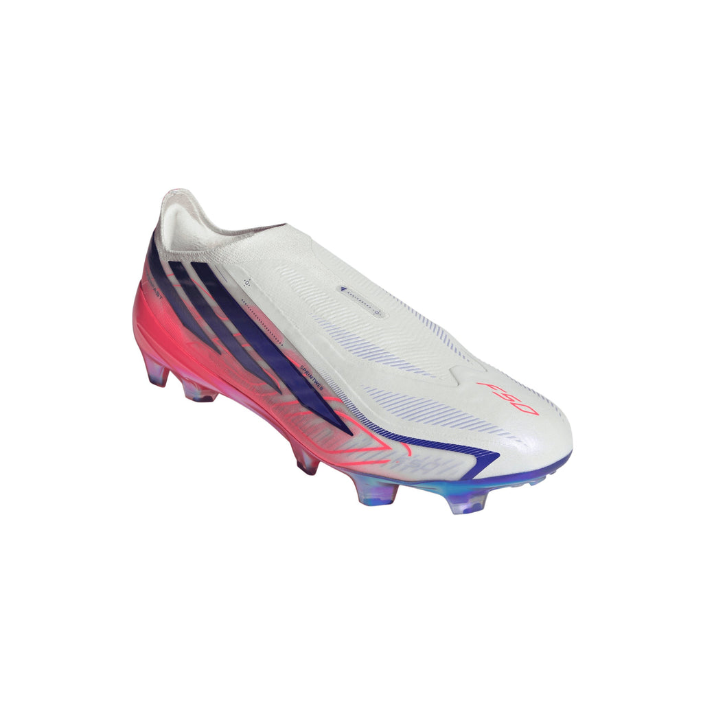 2026 New Arrival adidas F50 Hyperfast Elite Laceless Firm Ground Men's Soccer Cleats - White/Purple wholesalehk.shop
