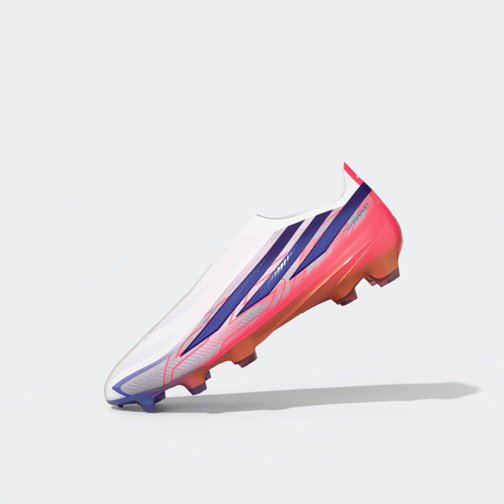 2026 New Arrival adidas F50 Hyperfast Elite Laceless Firm Ground Men's Soccer Cleats - White/Purple wholesalehk.shop
