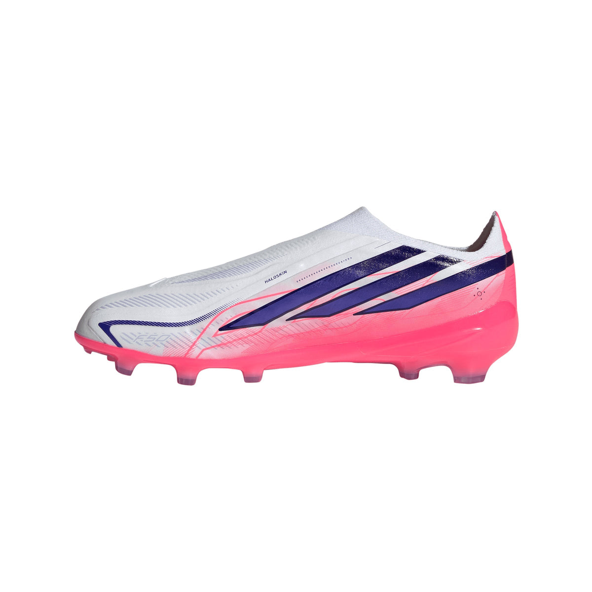 2026 New Arrival adidas F50 Hyperfast Elite Laceless Firm Ground Youth Soccer Cleats - White/Purple wholesalehk.shop