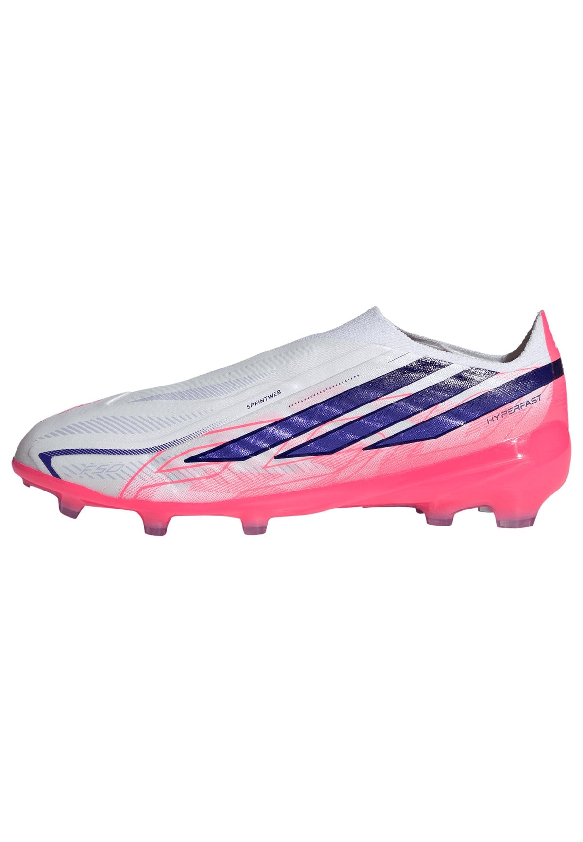 2026 New Arrival adidas F50 Hyperfast Elite Laceless Firm Ground Youth Soccer Cleats - White/Purple wholesalehk.shop