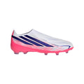 2026 New Arrival adidas F50 Hyperfast Elite Laceless Firm Ground Youth Soccer Cleats - White/Purple wholesalehk.shop