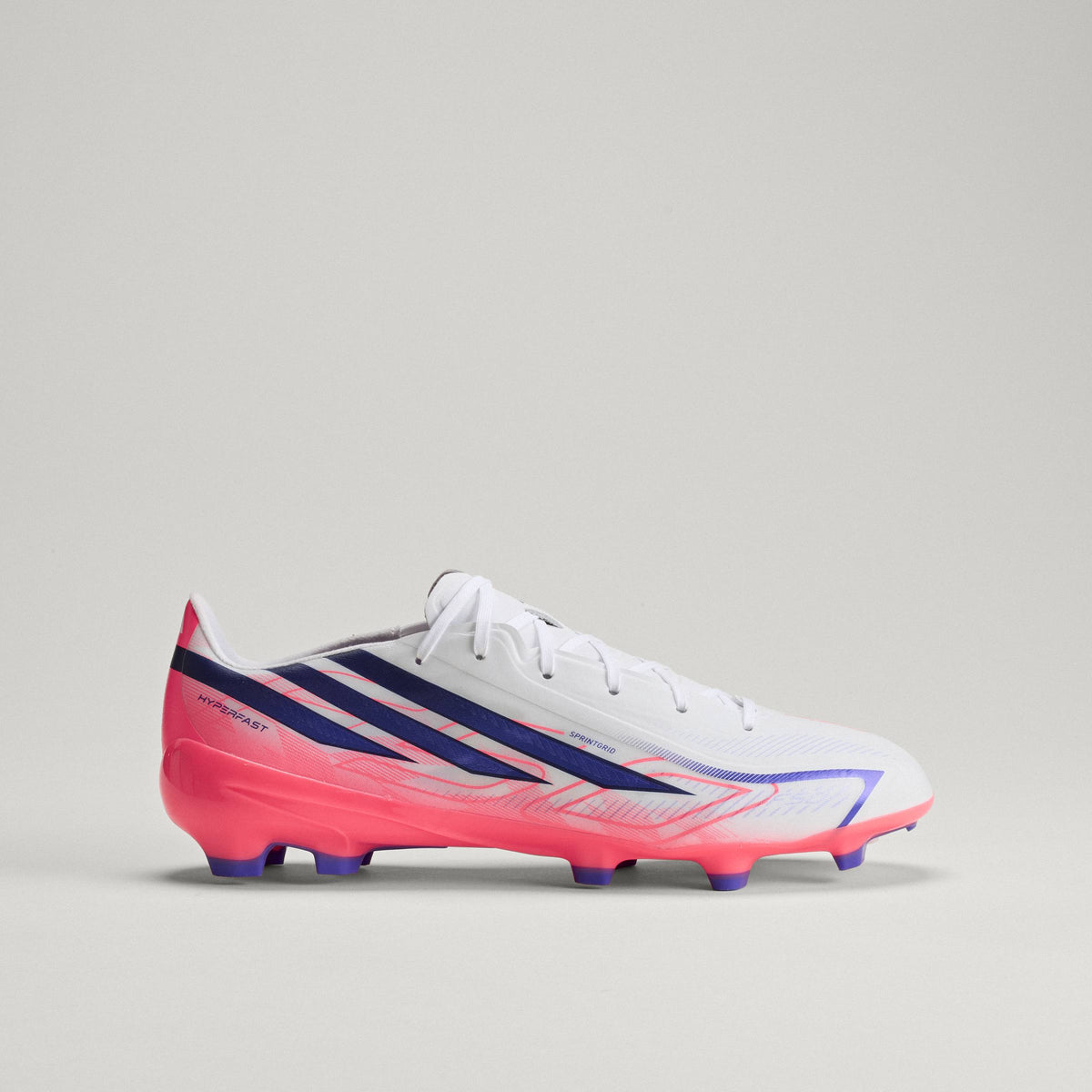 2026 New Arrival adidas F50 Hyperfast League FG Firm Ground Men's Soccer Cleats - White/Purple/Solar Turbo wholesalehk.shop