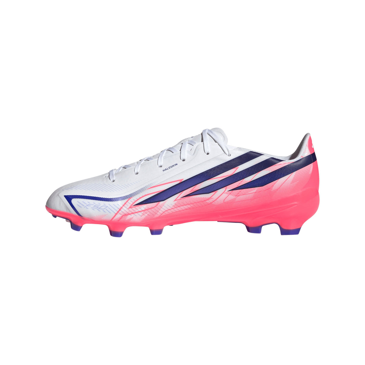 2026 New Arrival adidas F50 Hyperfast League FG Firm Ground Men's Soccer Cleats - White/Purple/Solar Turbo wholesalehk.shop