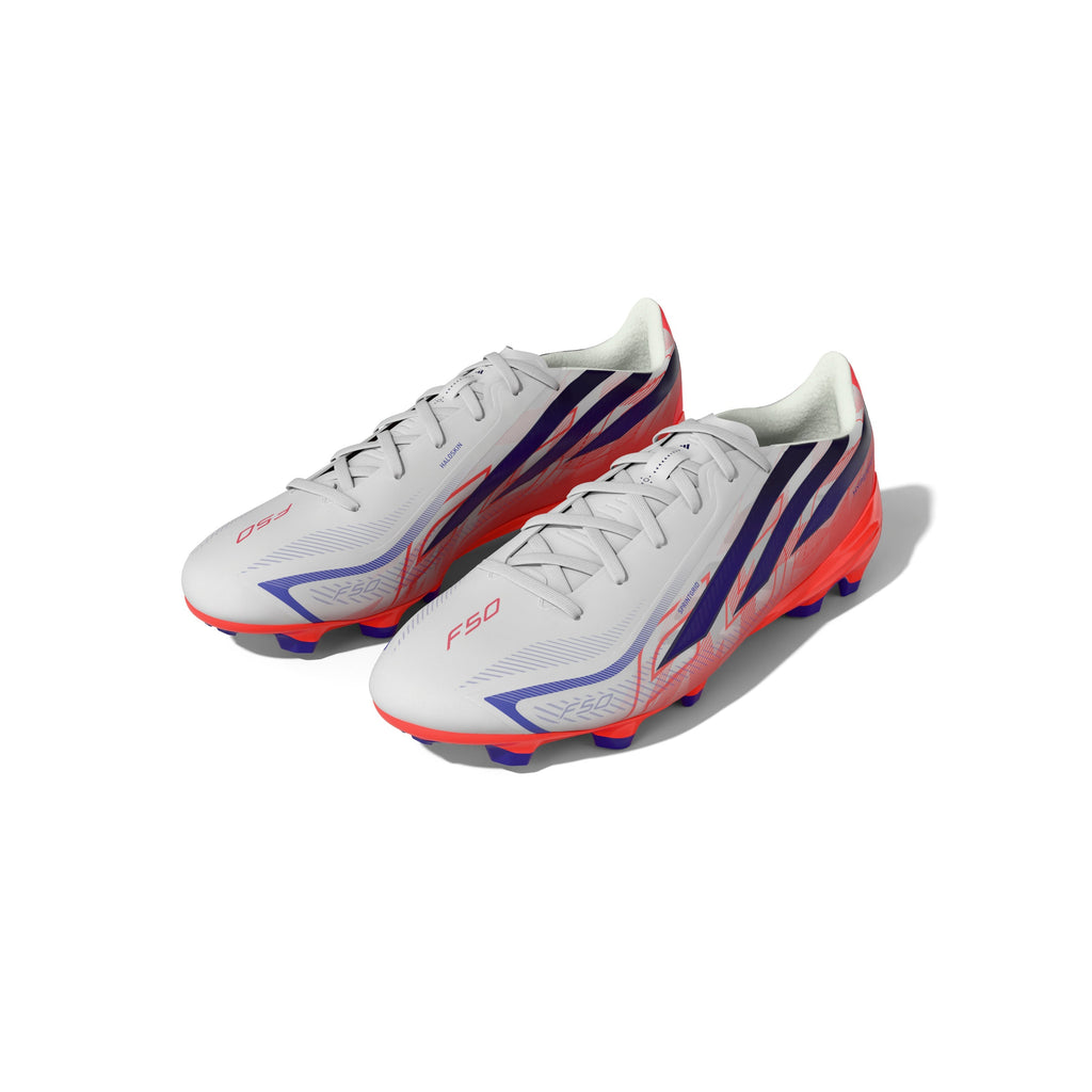2026 New Arrival adidas F50 Hyperfast League FG Firm Ground Men's Soccer Cleats - White/Purple/Solar Turbo wholesalehk.shop