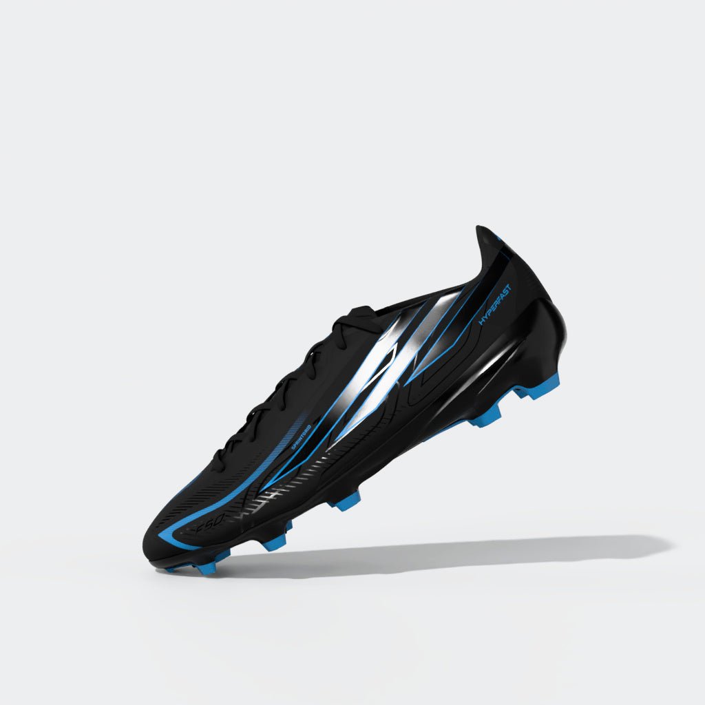 2026 New Arrival adidas F50 Hyperfast League Firm Ground Men's Soccer Cleats - Black/Black/Blue wholesalehk.shop