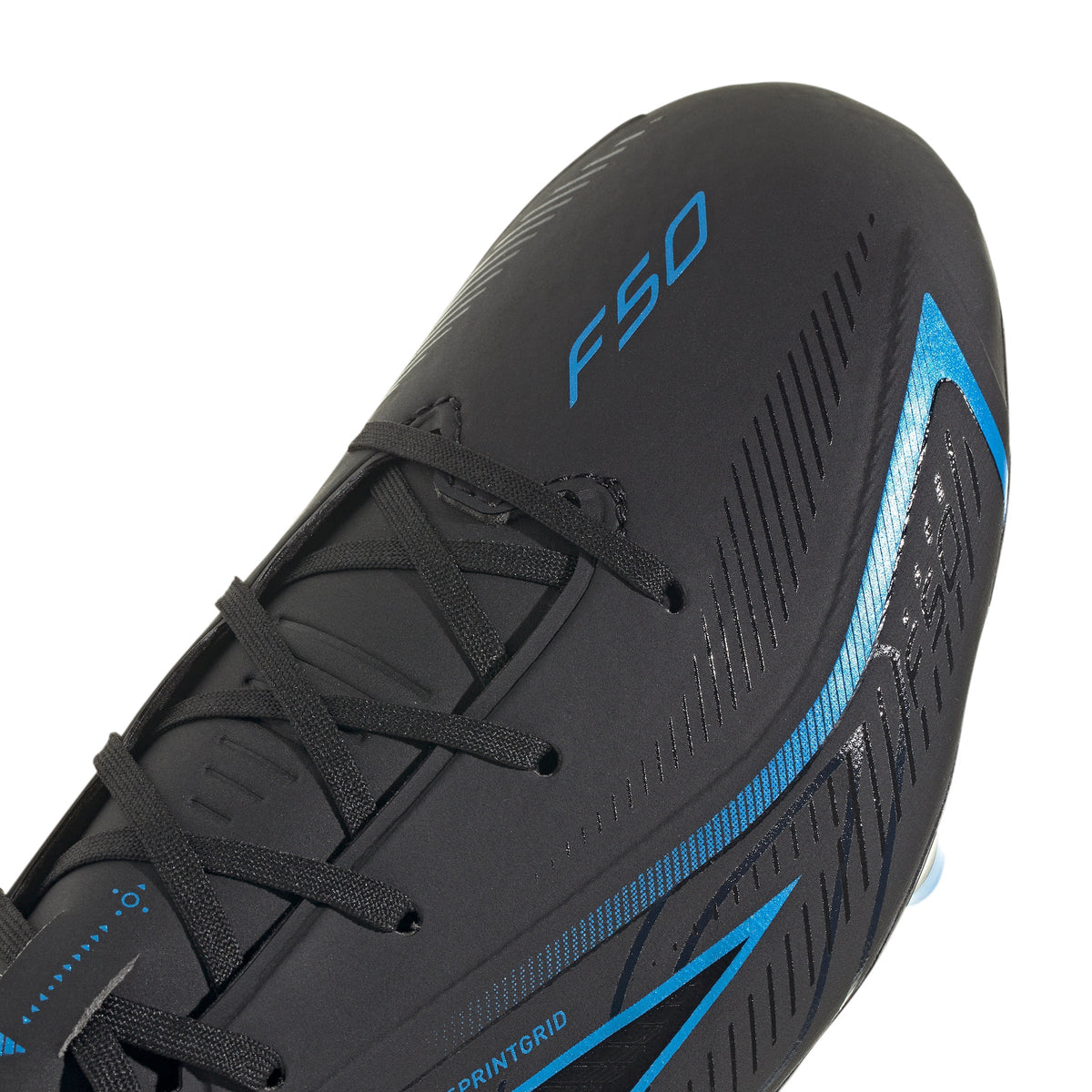 2026 New Arrival adidas F50 Hyperfast League Firm Ground Men's Soccer Cleats - Black/Black/Blue wholesalehk.shop