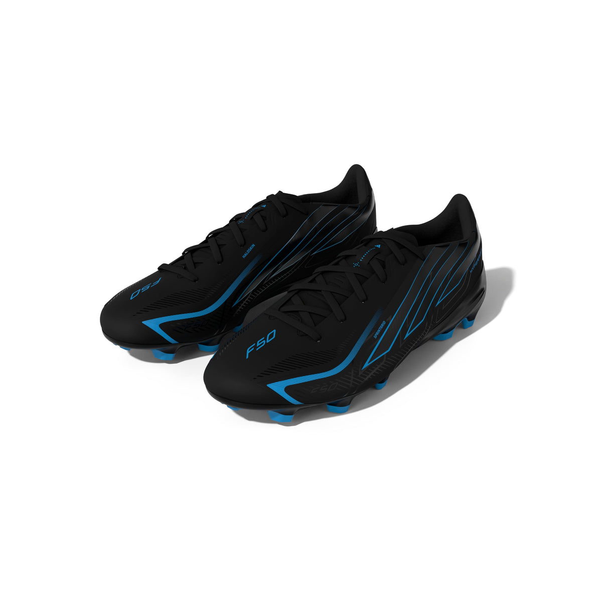2026 New Arrival adidas F50 Hyperfast League Firm Ground Men's Soccer Cleats - Black/Black/Blue wholesalehk.shop