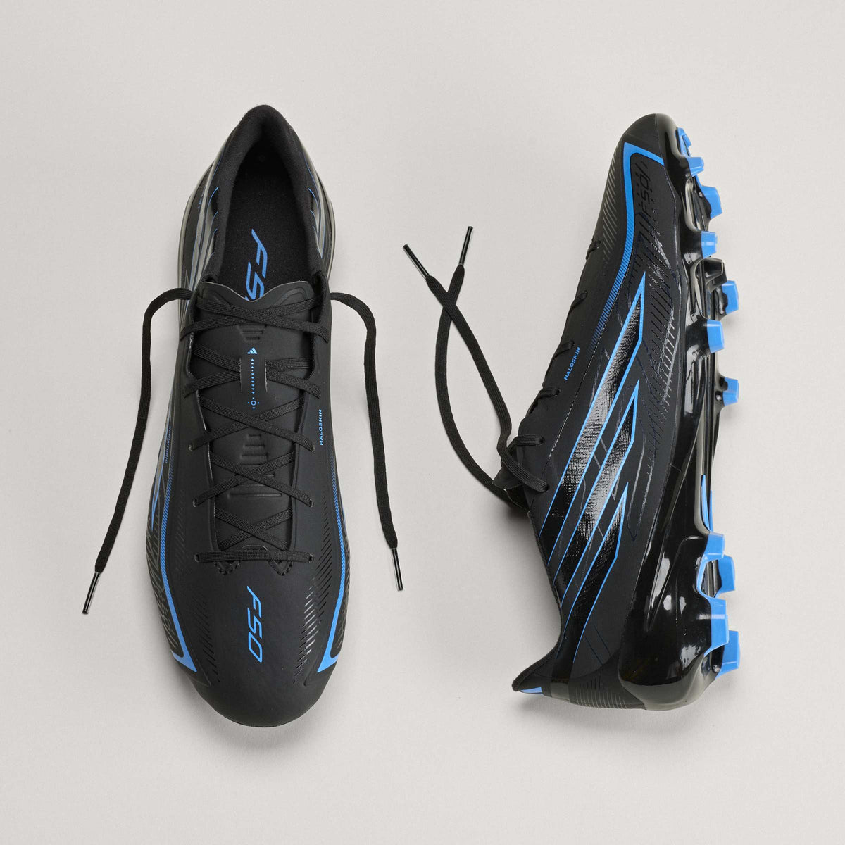 2026 New Arrival adidas F50 Hyperfast League Firm Ground Men's Soccer Cleats - Black/Black/Blue wholesalehk.shop