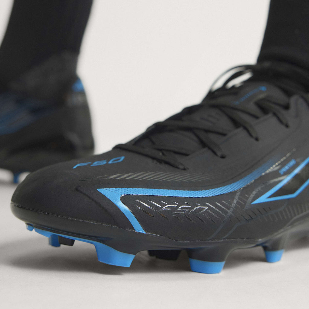 2026 New Arrival adidas F50 Hyperfast League Firm Ground Men's Soccer Cleats - Black/Black/Blue wholesalehk.shop