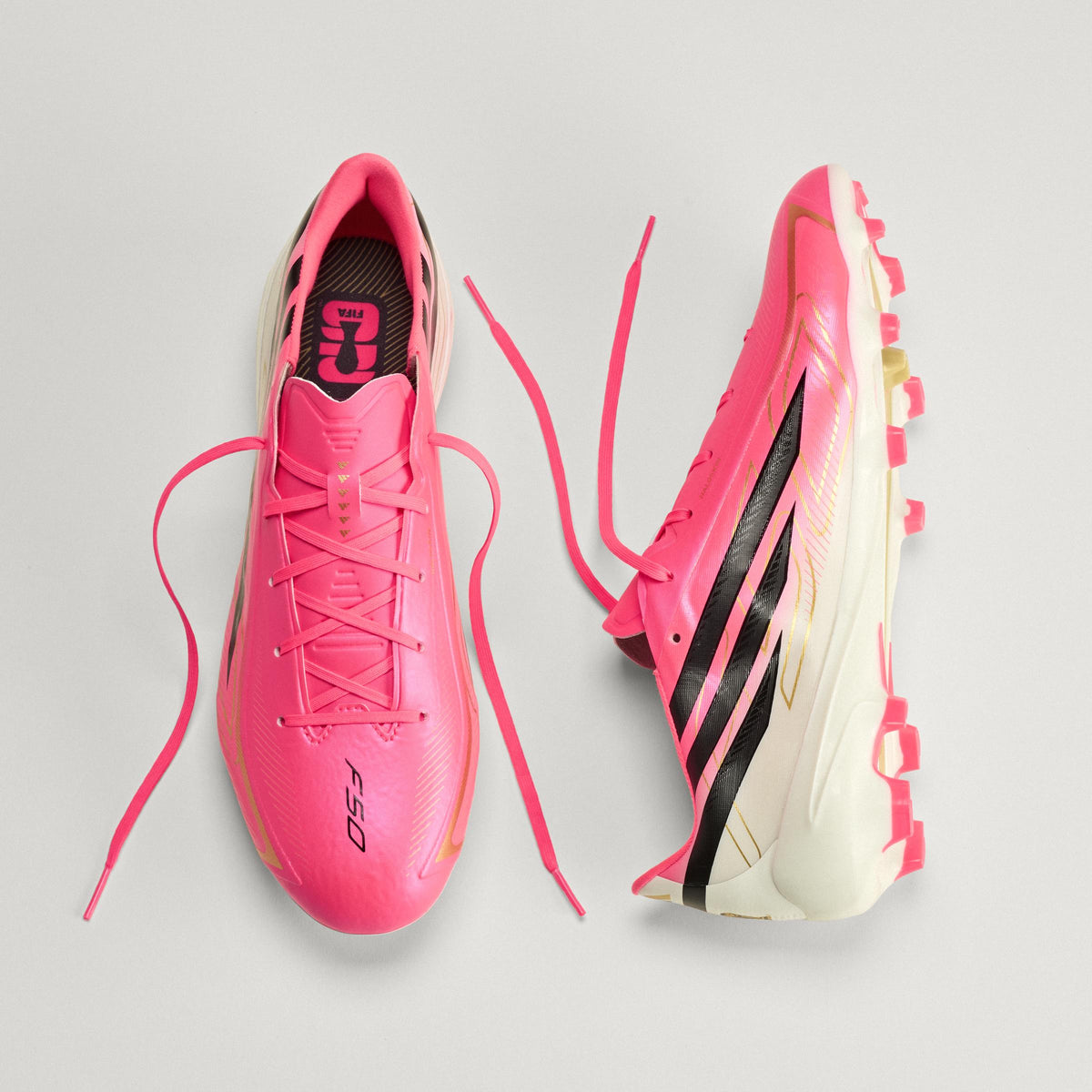 2026 New Arrival adidas F50 Hyperfast League Firm Ground Men's Soccer Cleats - Solar Turbo/Black/Gold wholesalehk.shop
