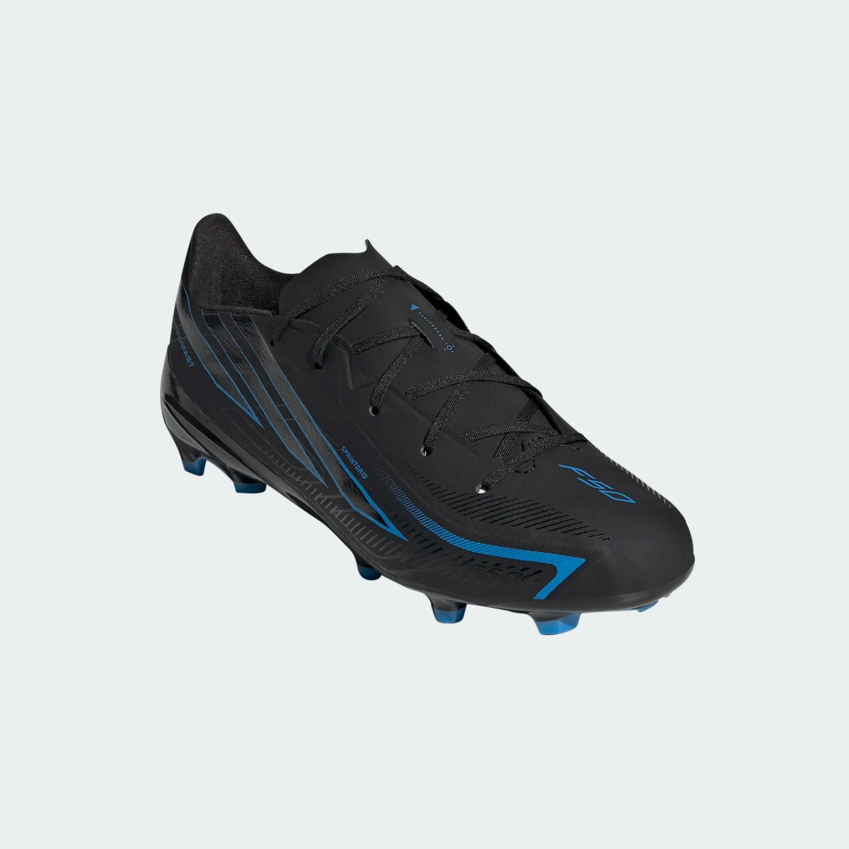 2026 New Arrival adidas F50 Hyperfast League Firm Ground Youth Soccer Cleats - Black/Black/Blue wholesalehk.shop