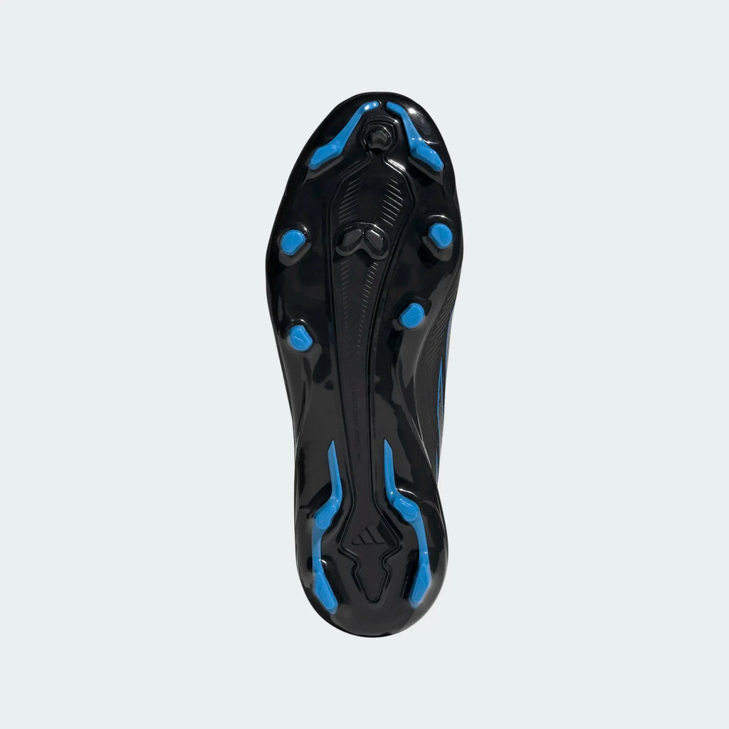 2026 New Arrival adidas F50 Hyperfast League Firm Ground Youth Soccer Cleats - Black/Black/Blue wholesalehk.shop