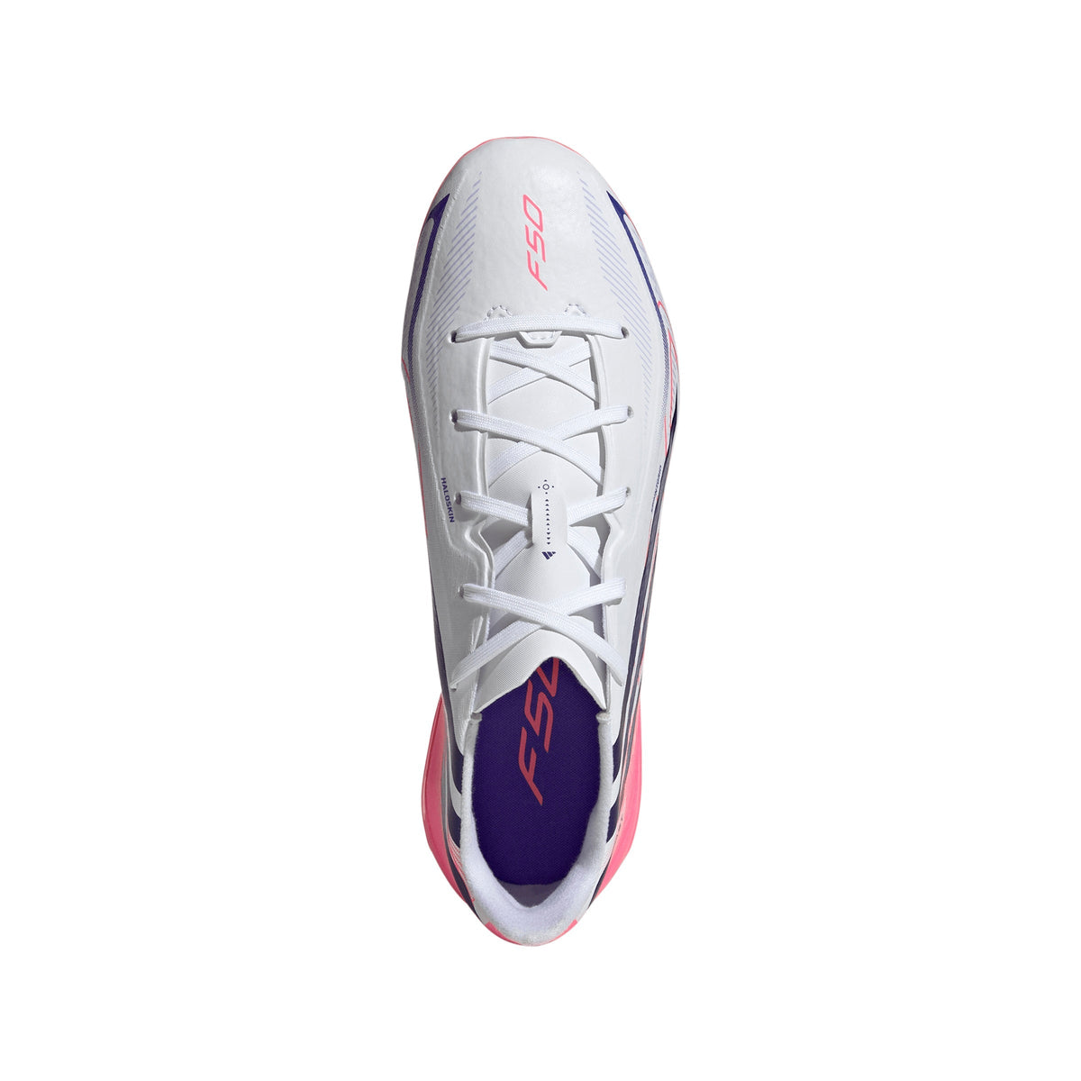 2026 New Arrival adidas F50 Hyperfast League Firm Ground Youth Soccer Cleats - White/Purple wholesalehk.shop