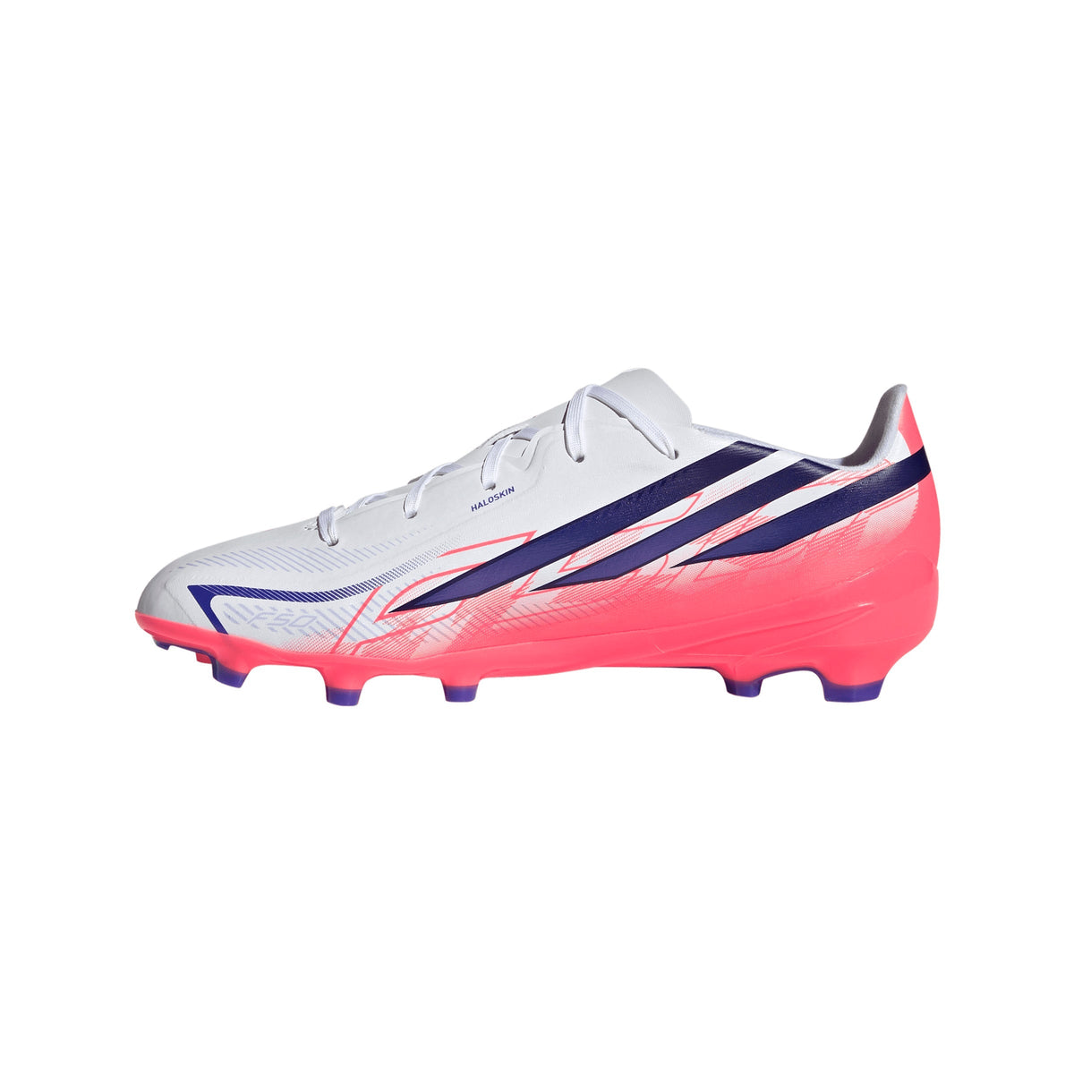 2026 New Arrival adidas F50 Hyperfast League Firm Ground Youth Soccer Cleats - White/Purple wholesalehk.shop