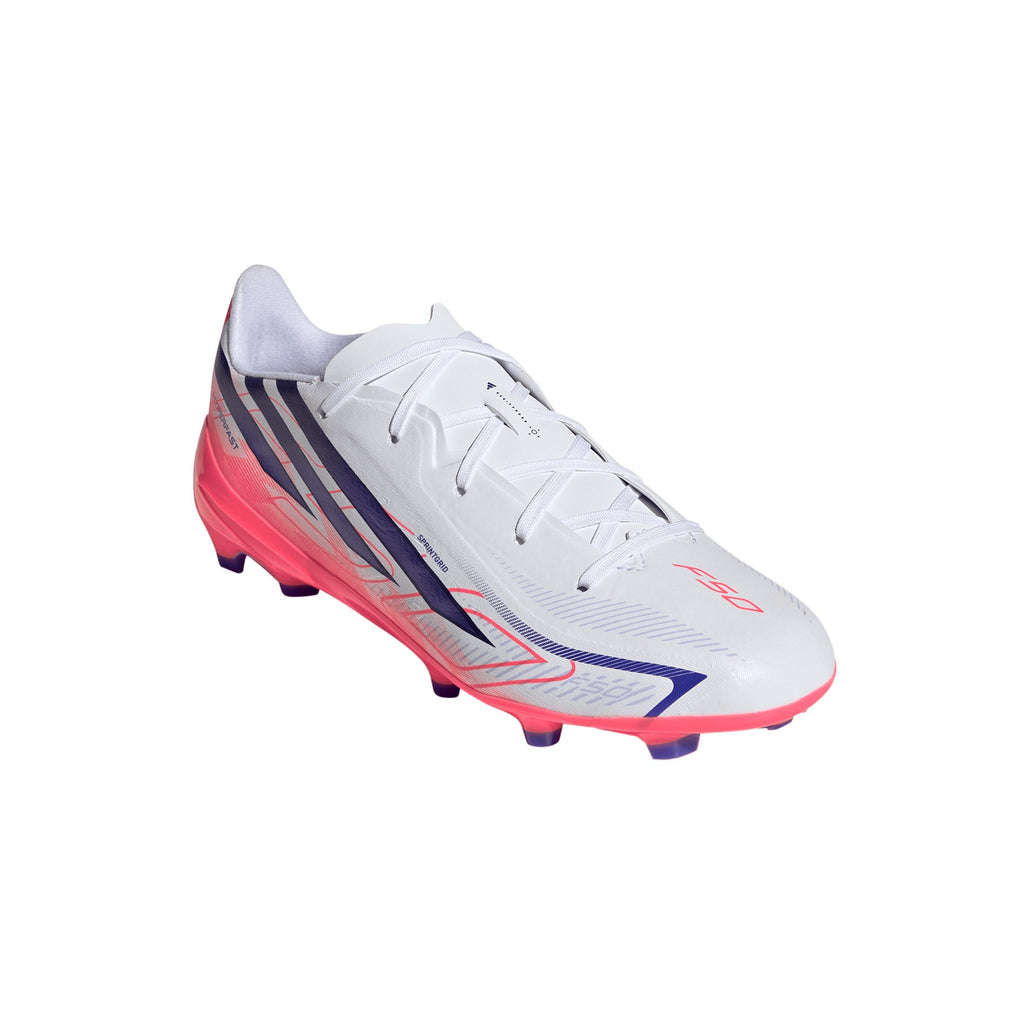 2026 New Arrival adidas F50 Hyperfast League Firm Ground Youth Soccer Cleats - White/Purple wholesalehk.shop