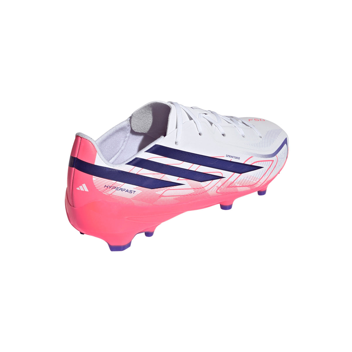 2026 New Arrival adidas F50 Hyperfast League Firm Ground Youth Soccer Cleats - White/Purple wholesalehk.shop