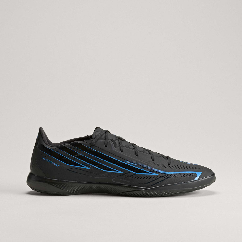 2026 New Arrival adidas F50 Hyperfast League Indoor Men's Soccer Shoes - Black/Black/Blue wholesalehk.shop