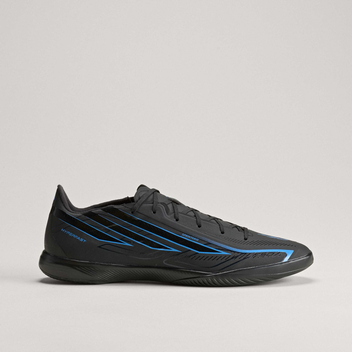 2026 New Arrival adidas F50 Hyperfast League Indoor Men's Soccer Shoes - Black/Black/Blue wholesalehk.shop