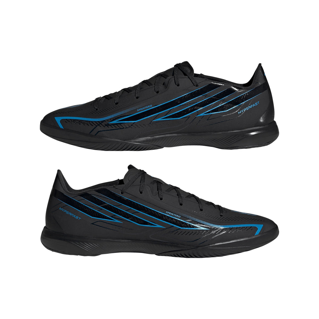 2026 New Arrival adidas F50 Hyperfast League Indoor Men's Soccer Shoes - Black/Black/Blue wholesalehk.shop