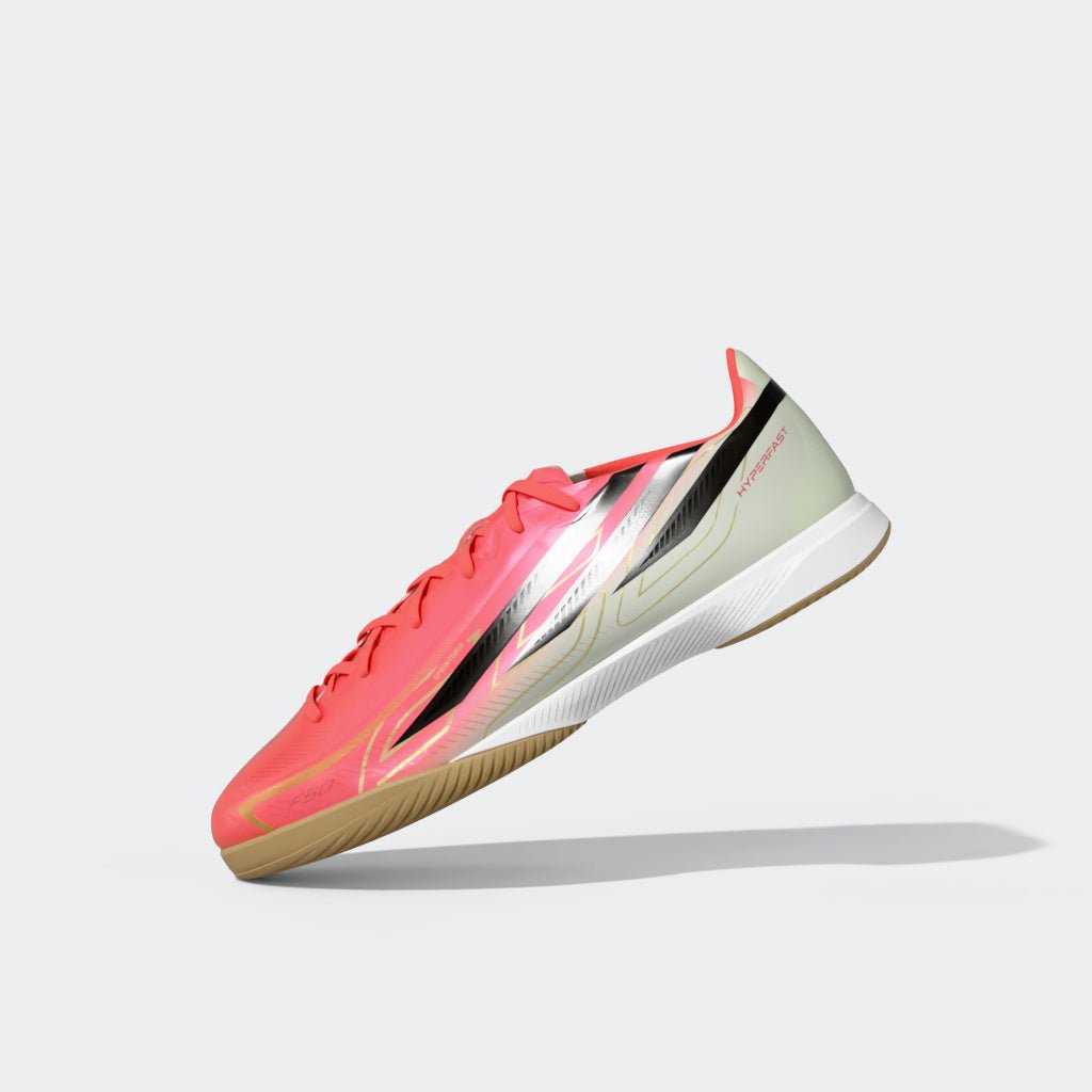 2026 New Arrival adidas F50 Hyperfast League Indoor Men's Soccer Shoes - Turquesa/Black/Gold wholesalehk.shop