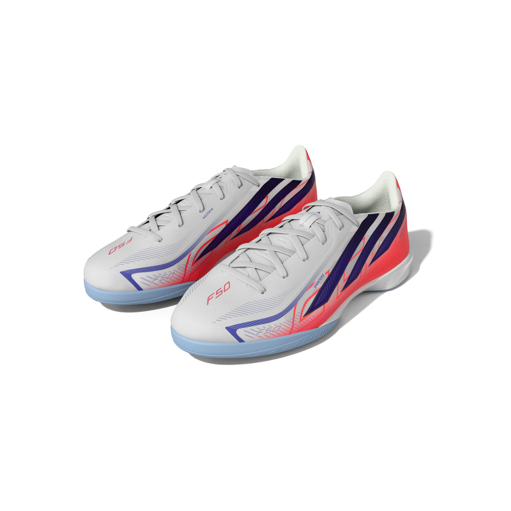2026 New Arrival adidas F50 Hyperfast League Indoor Men's Soccer Shoes - White/Purple wholesalehk.shop