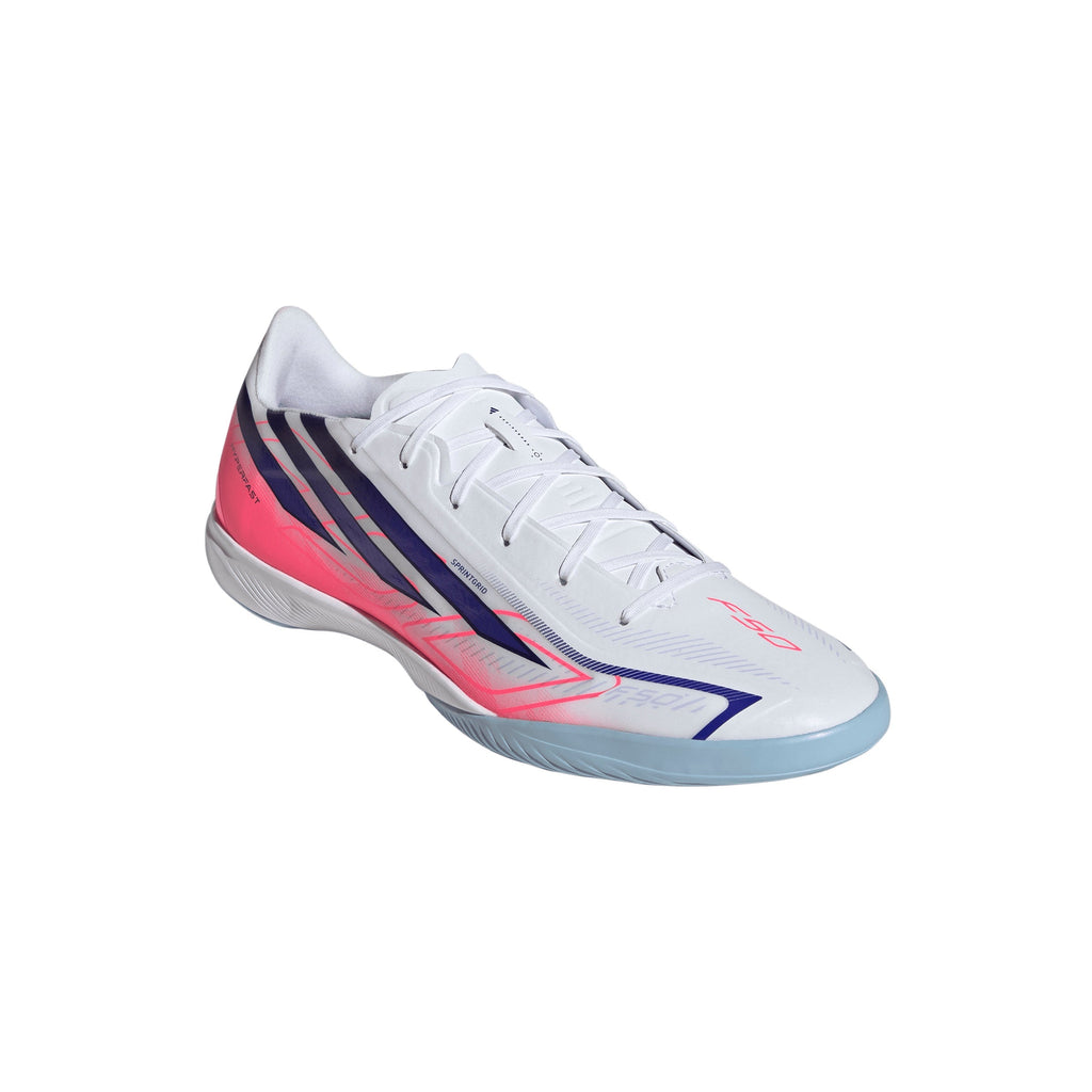 2026 New Arrival adidas F50 Hyperfast League Indoor Men's Soccer Shoes - White/Purple wholesalehk.shop