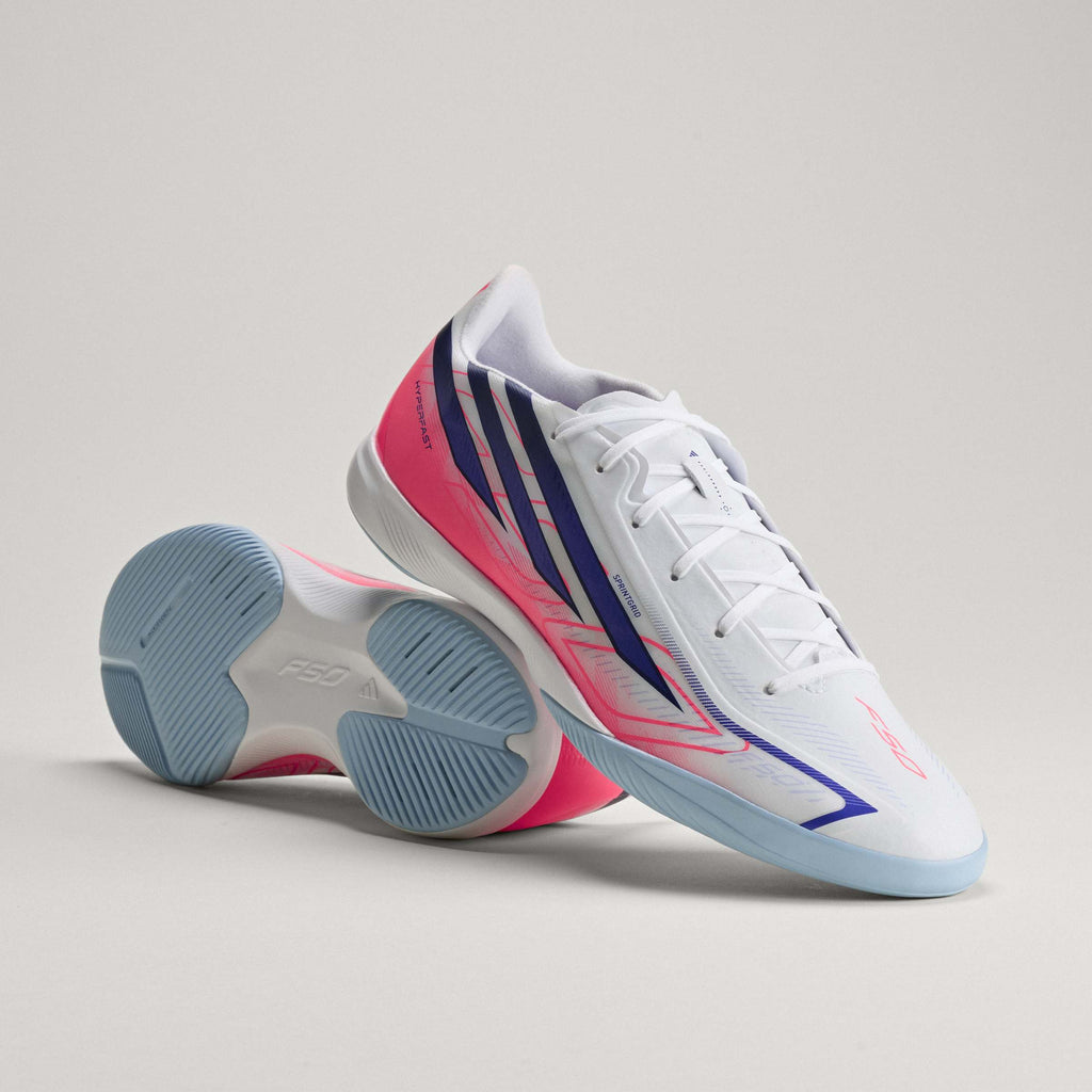 2026 New Arrival adidas F50 Hyperfast League Indoor Men's Soccer Shoes - White/Purple wholesalehk.shop
