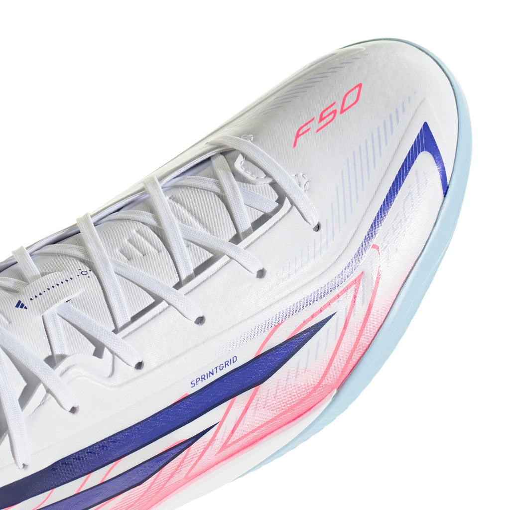 2026 New Arrival adidas F50 Hyperfast League Indoor Men's Soccer Shoes - White/Purple wholesalehk.shop