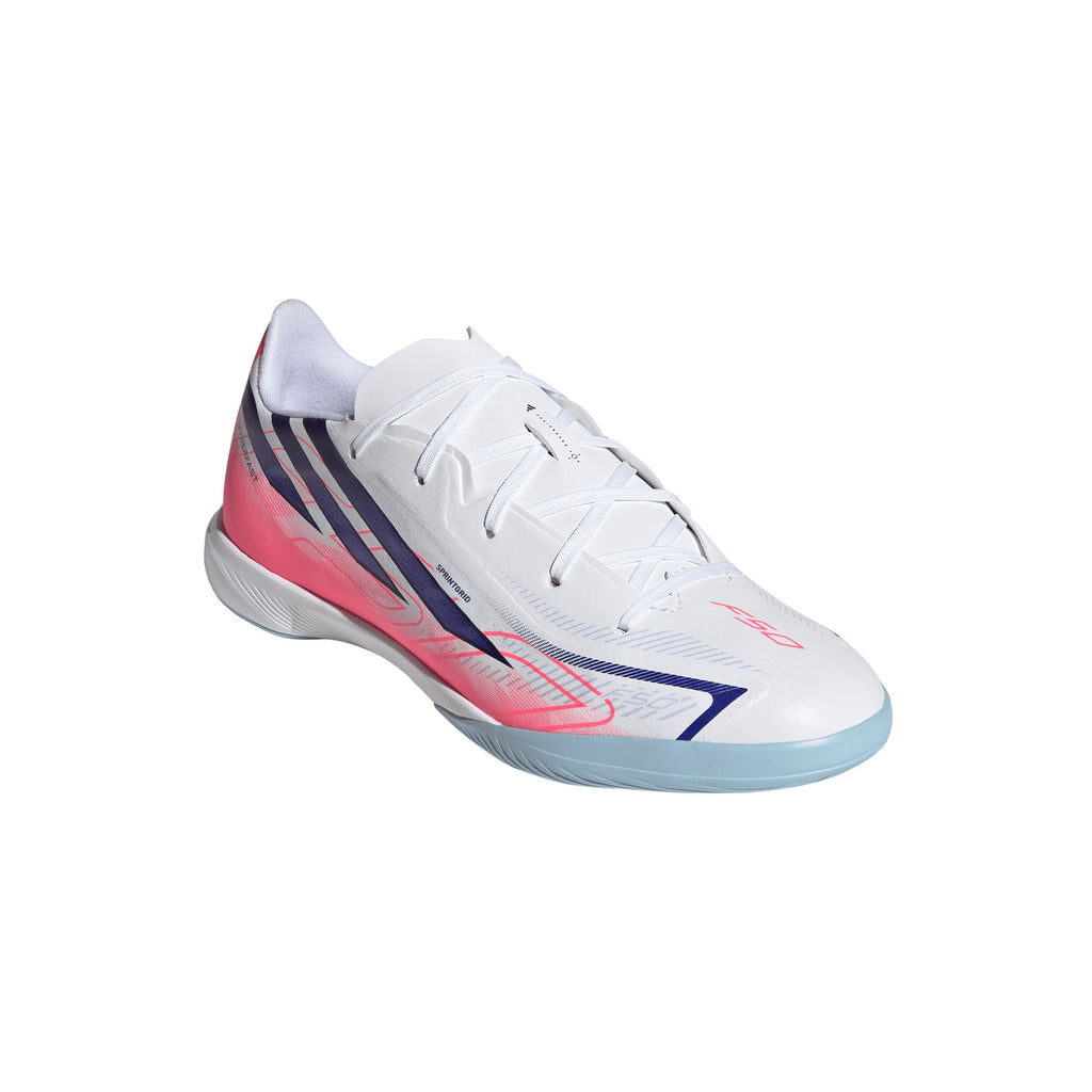 2026 New Arrival adidas F50 Hyperfast League Indoor Youth Soccer Shoes - White/Purple wholesalehk.shop