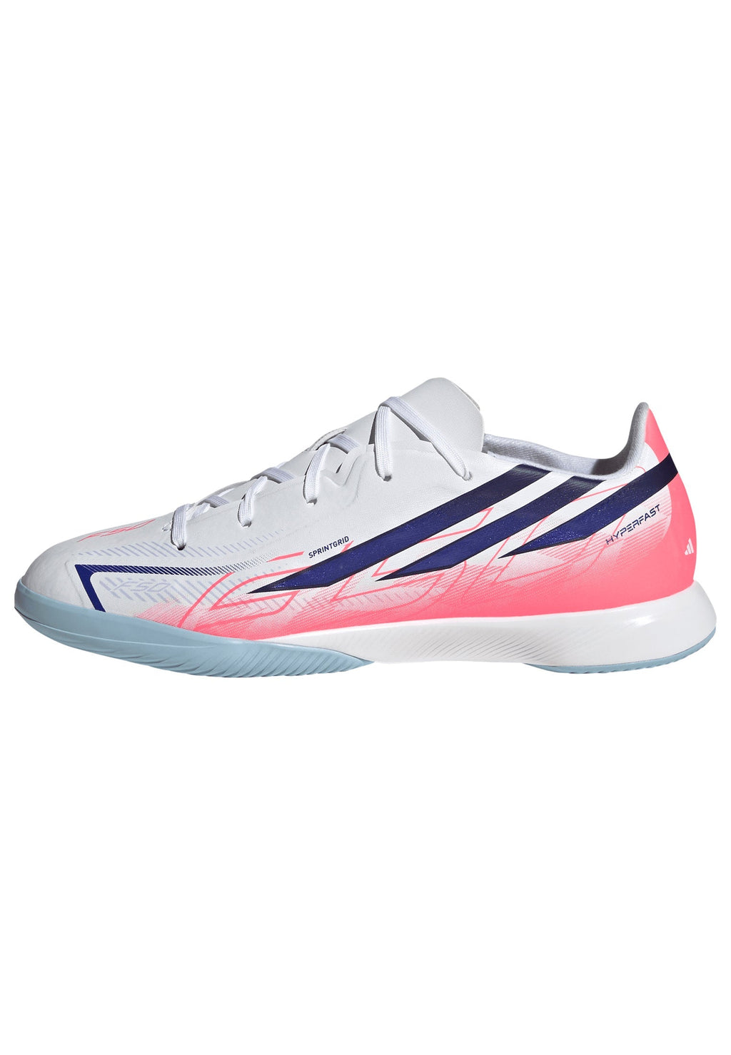 2026 New Arrival adidas F50 Hyperfast League Indoor Youth Soccer Shoes - White/Purple wholesalehk.shop