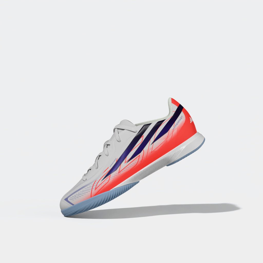 2026 New Arrival adidas F50 Hyperfast League Indoor Youth Soccer Shoes - White/Purple wholesalehk.shop