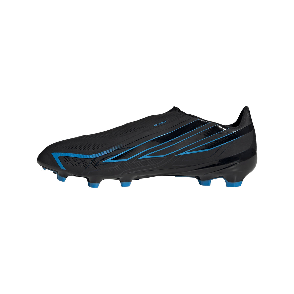 2026 New Arrival adidas F50 Hyperfast League Laceless FG Firm Ground Men's Soccer Cleats - Black/Blue wholesalehk.shop