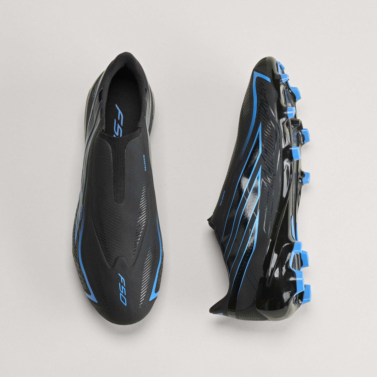 2026 New Arrival adidas F50 Hyperfast League Laceless FG Firm Ground Men's Soccer Cleats - Black/Blue wholesalehk.shop